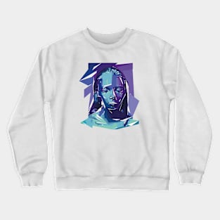 Woman illustration modern geometric Crewneck Sweatshirt